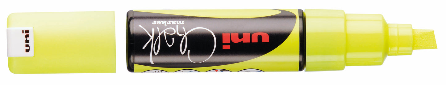 Marqueur Craie Biseauté - Jaune Fluo, Large