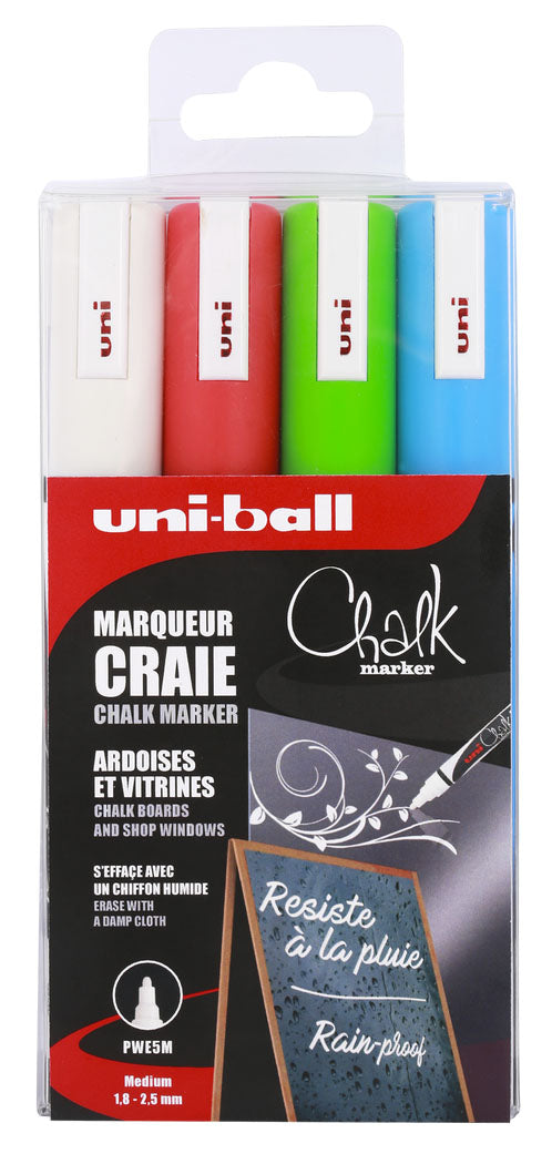 Marqueur à craie liquide - Pointe Moyenne, Assortiment 4