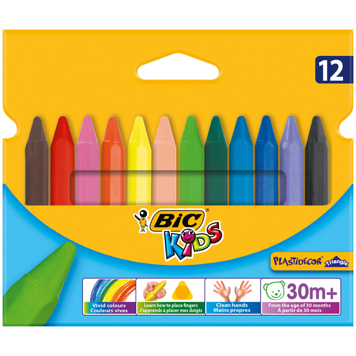 Craie de couleur plastidecor triangulaire etui de 12