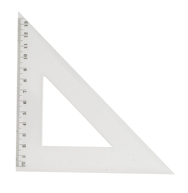 Equerre transparente 20cm -45°