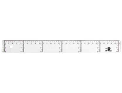 Regle plate plastique 1 biseau 30cm