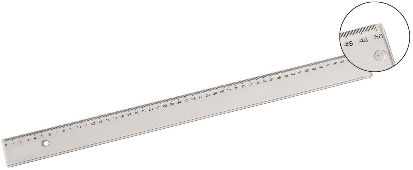 Regle plate plastique 1 biseau 50cm