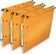Dossiers suspendus polypropylène armoire - Fond en V - par 10 - Jaune