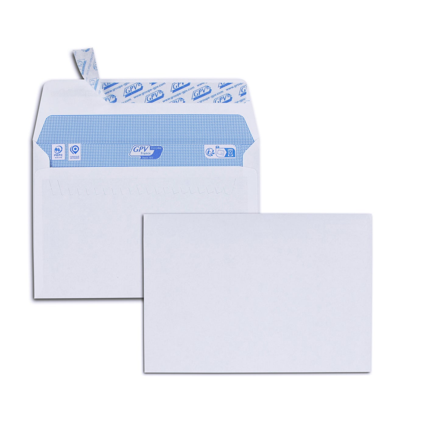 Enveloppes blanc 114x162-90g- boite de 500