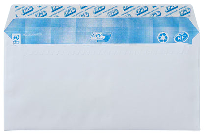 Enveloppes blanc 110x220 bdp 90g boite de 500