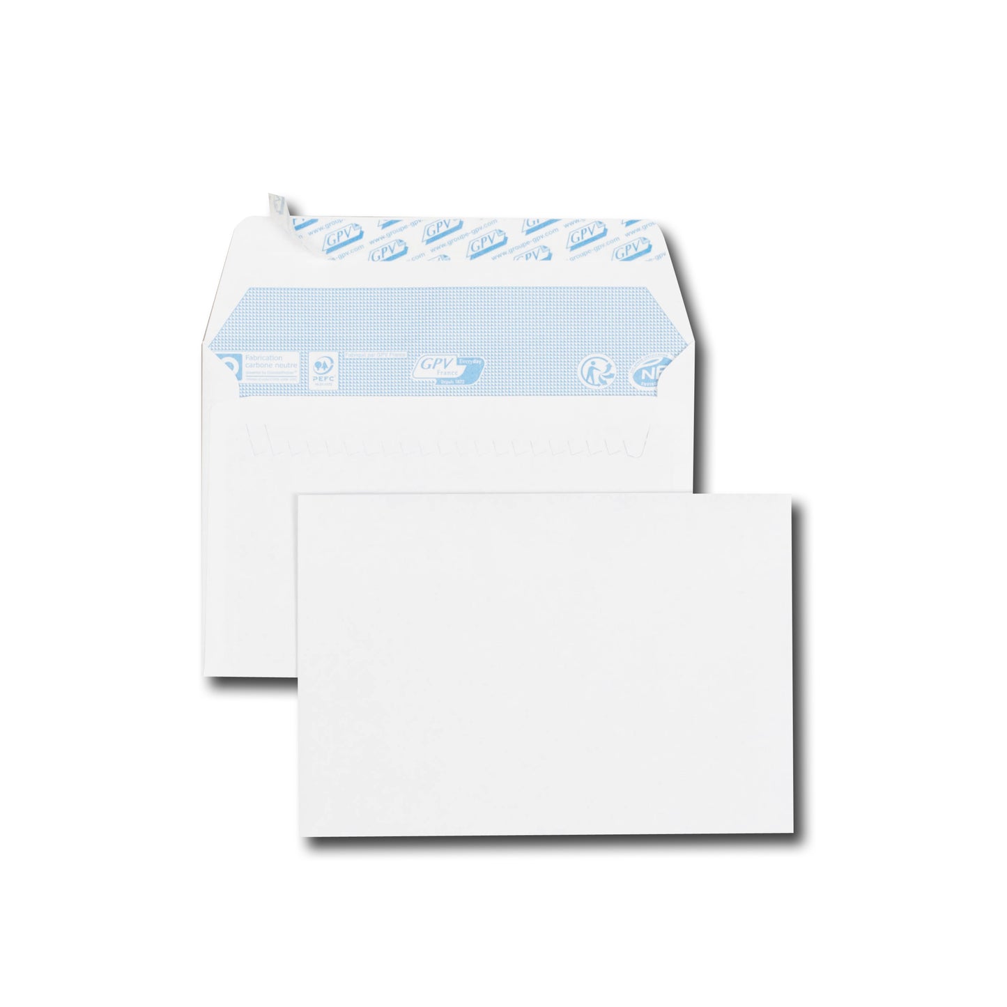 Enveloppes blanc 114x162 bdp 80g paquet de 50