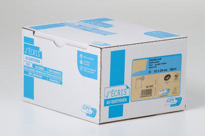 Enveloppes 162x229 po.kraft silicone 90g 425b/500