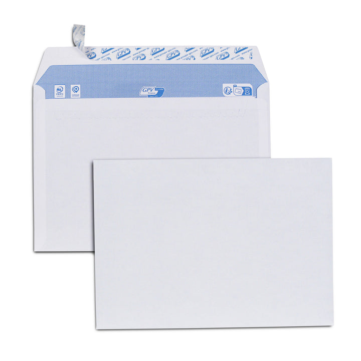 Enveloppes blanc 162x229 bdp90g b/500