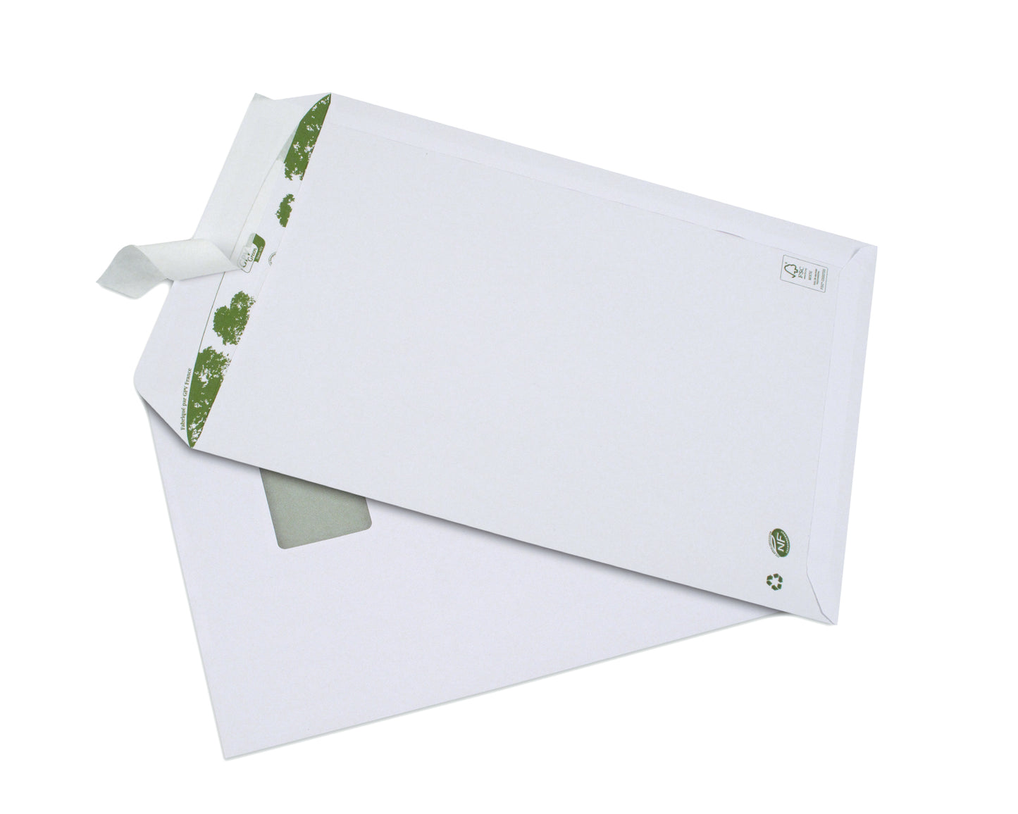 Pochettes expédition 229x324 avec fenetre -recyclé érapure-boite de 250