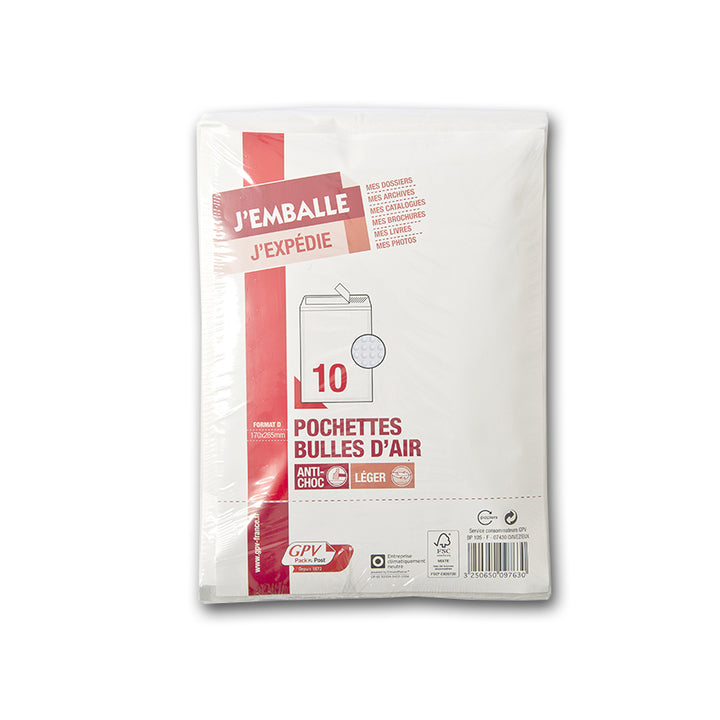 Pochettes bulles air bdp180x265 p/10