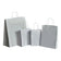 Sac papier kraft  poignées torsadées 32x44x12- blanc paquet de 50