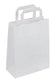Sac papier kraft poignées plates 32x42x16- blanc- lot de 50