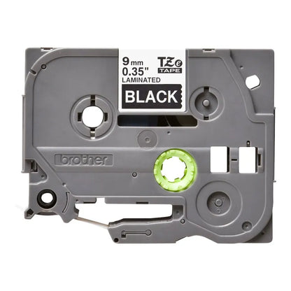 Ruban Brother 9mm TZE325 - blanc sur noir