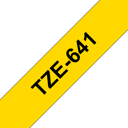 Ruban Brother 18mm TZE641 - noir/jaune
