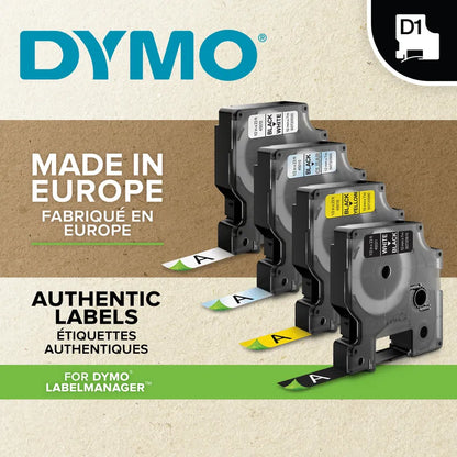 Ruban Dymo D1 9mm - noir/rouge