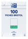 Fiches bristol a4 - pack de 100 - lignage uni