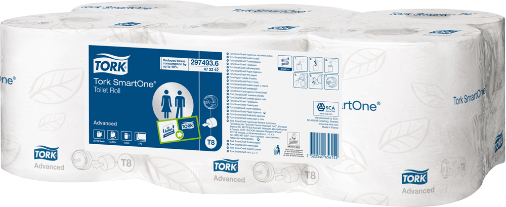 Papier toilette SmartOne Tork T8- Réduction consommation 40%