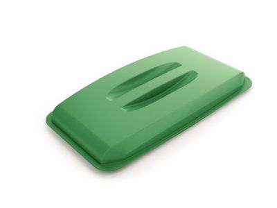 Couvercle vert 60l - plastique recyclé et hygiénique