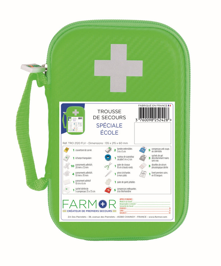 Trousse de secours scolaire compacte - 2/4 personnes