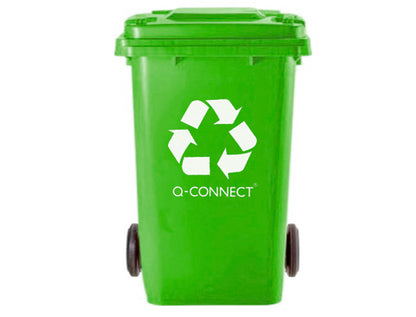 Poubelle de tri 100l - plastique vert pour verre