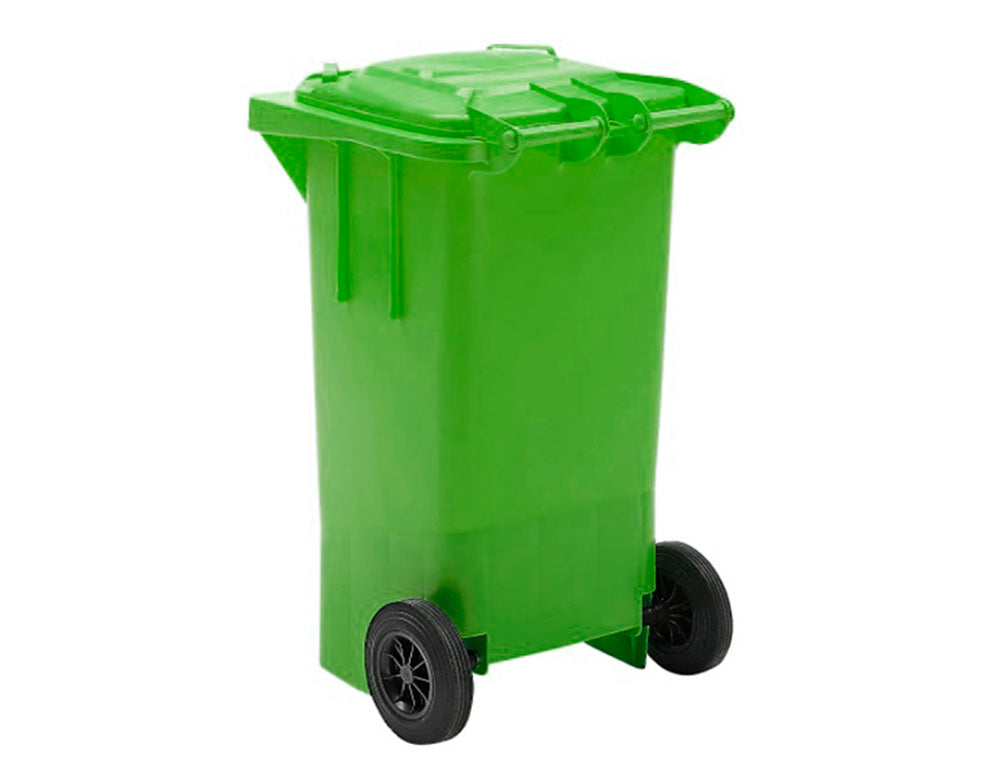 Poubelle de tri 100l - plastique vert pour verre