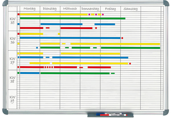 Tableau planificateur hebdomadaire a4 - magnétique et effaçable