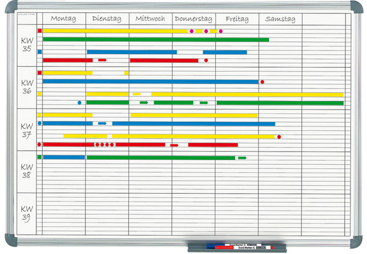 Tableau planificateur hebdomadaire a4 - magnétique et effaçable