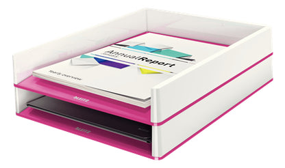 Corbeille courrier design wow -rose