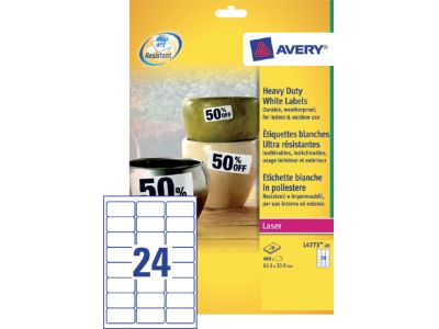 Étiquettes laser 63.5x33.9 mm - ultra-résistantes