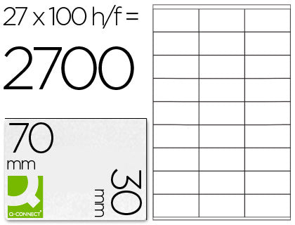Étiquettes multi-usages 70x30 mm - boîte de 2700