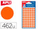 Pastilles adhésives 8 mm orange-sachet de 462