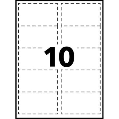 Cartes de visite microperforées - 185g/m², 250 unités