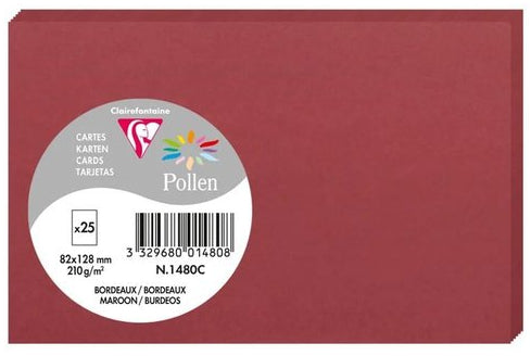Cartes de correspondance 82x128mm - couleur bordeaux