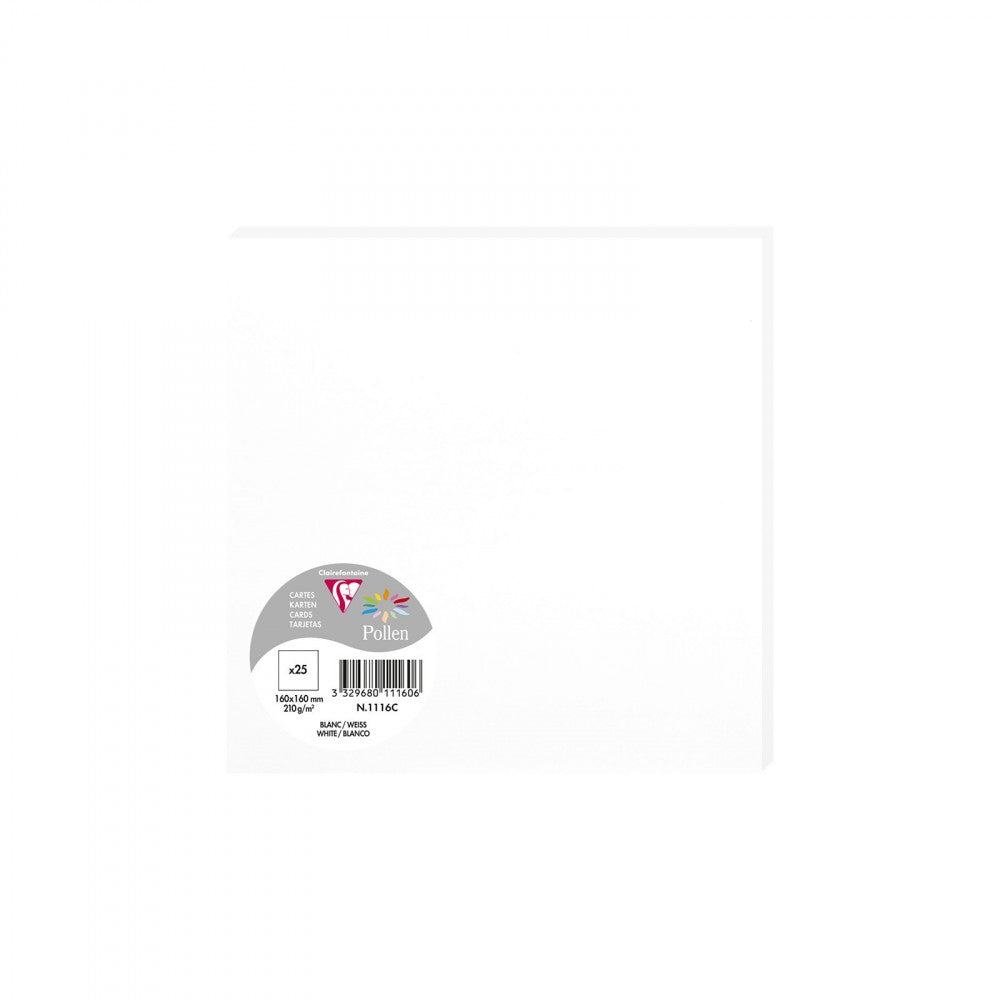 Cartes blanches  160x160mm - paquet de 25