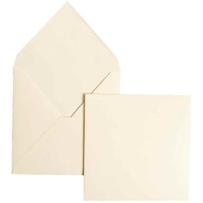Enveloppes Pollen carrées 165x165 mm - ivoire, paquet de 20