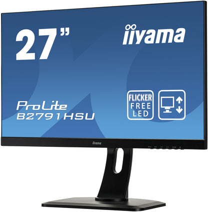 Écran led Prolite 27" - full hd, pied réglable en hauteur  avec pivot