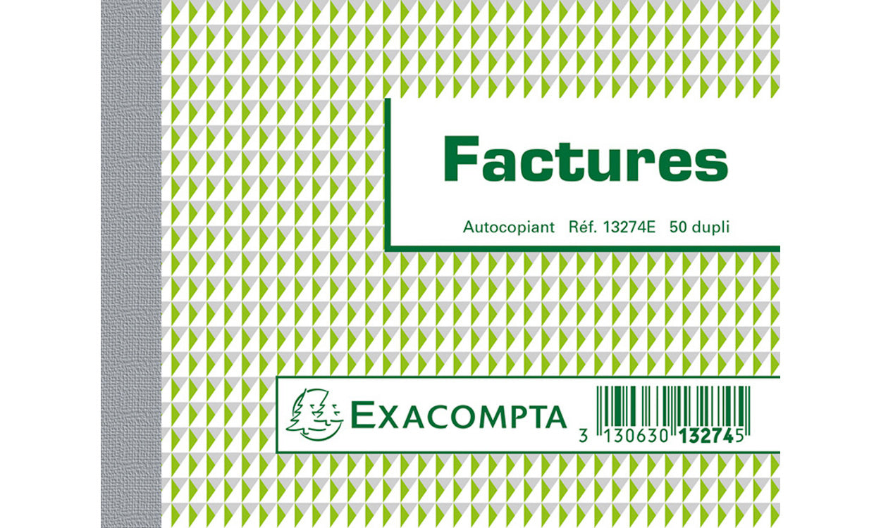 Carnet de Factures A6 - 50 Feuillets Autocopiant