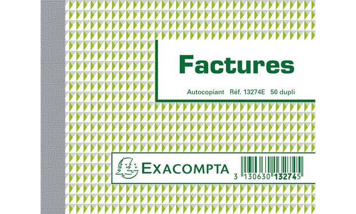 Carnet de Factures A6 - 50 Feuillets Autocopiant