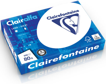Papier a4 Clairalfa 80g - ultra blanc, 500 feuilles