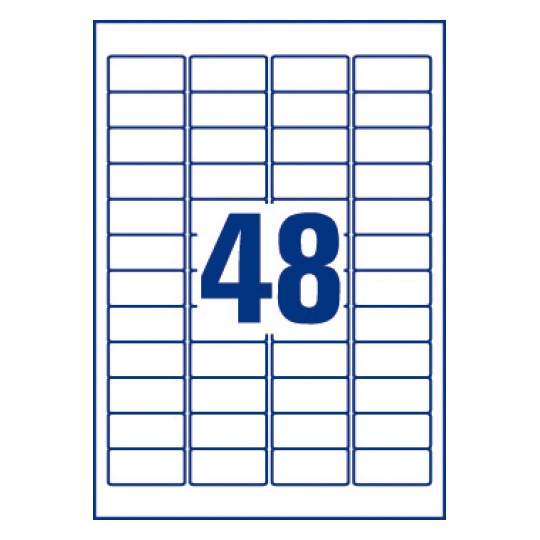 Étiquettes 45,7x21,2 mm L4736- repositionnables et enlevables- boite de 625