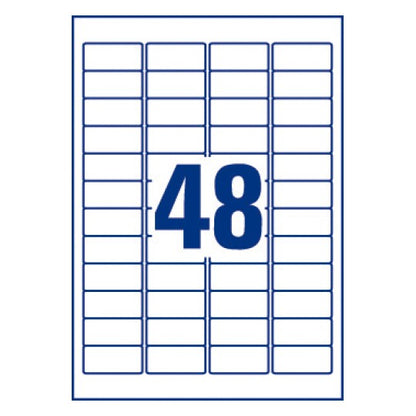 Étiquettes 45,7x21,2 mm L4736- repositionnables et enlevables- boite de 625