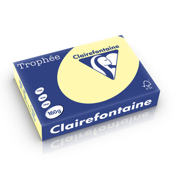 Papier a4 Trophée 160g - couleur canari, 250 feuilles