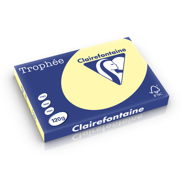 Papier a3 Trophée  120g - jaune canari, 250 feuilles
