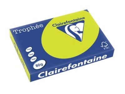 Papier a3 Trophée  fluo vert 80g - 500 feuilles