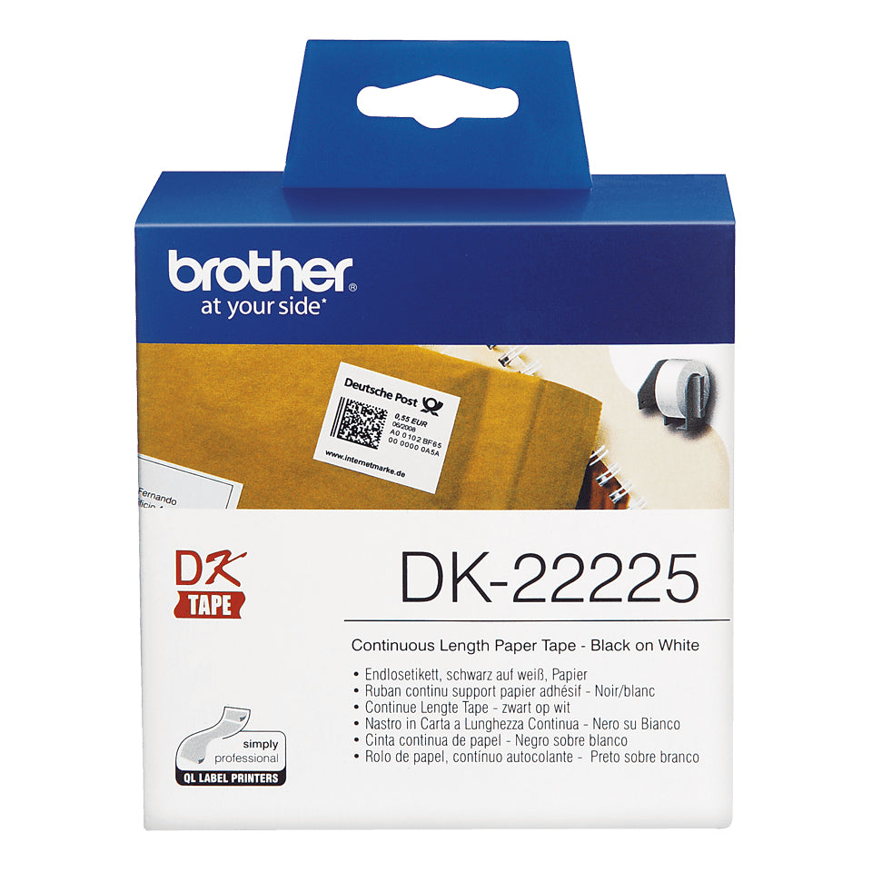 Ruban Brother étiquette dk22225 - 38 mm x 30,5 m