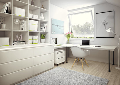 Boîte de Rangement MyBox - Design Empilable et Résistant - Blanc/Vert
