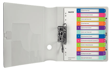Intercalaires A4+ numériques 12 positions polypro rigide