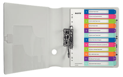 Intercalaires A4+ numériques 12 positions polypro rigide