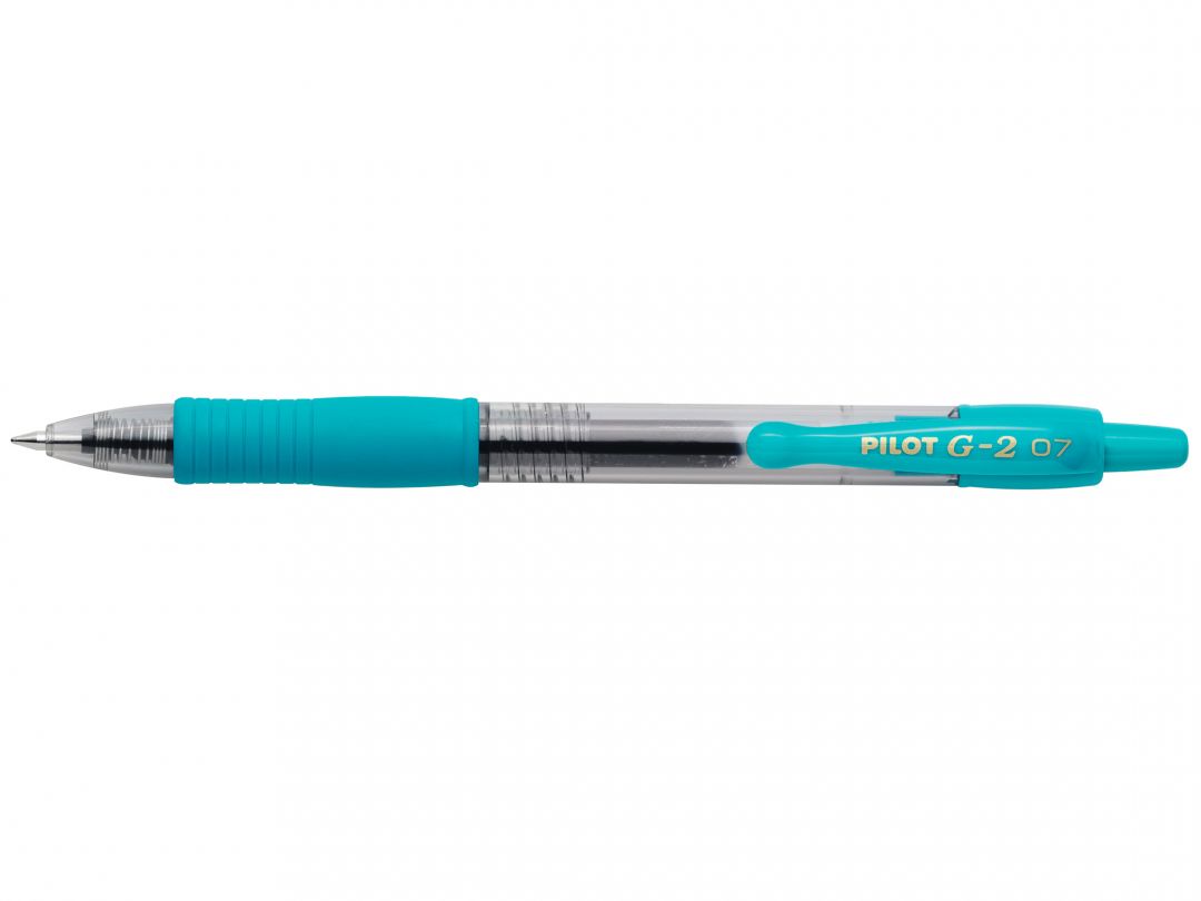 Roller gel pilot G2 0.7 encre turquoise - écriture fluide et ergonomique