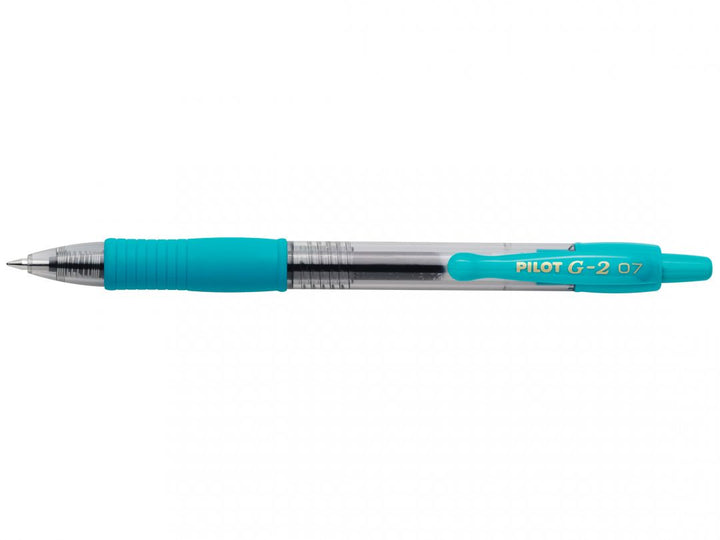 Roller gel pilot G2 0.7 encre turquoise - écriture fluide et ergonomique